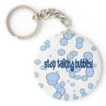 Stop talking bubbles key chain