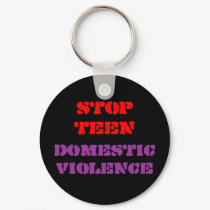 STOP TEEN DOMESTIC VIOLENCE Keychain by soulkreationz STOP TEEN DOMESTIC VIOLENCE Keychain