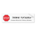 Stop Teenage Flatulence bumper stickers
