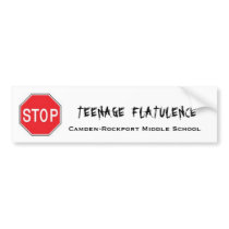 Stop Teenage Flatulence bumper stickers
