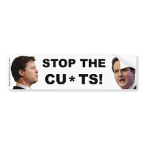 stop the cuts bumper stickers
