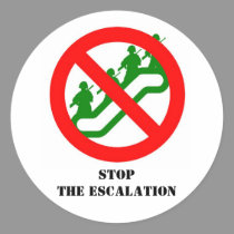STOP THE ESCALATION stickers