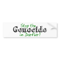 Stop The Genocide Darfur Bumper Stickers
