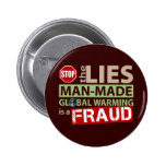 Stop the Lies about Global Warming Button