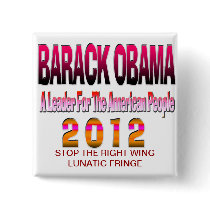 STOP THE LUNATIC FRINGE PINBACK BUTTON