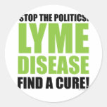Stop the Politics Round Stickers