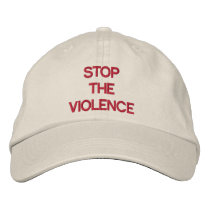 STOP THE VIOLENCE embroidered hats