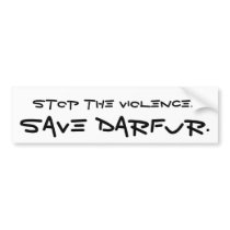 Stop the Violence..., Save Darfur. bumper stickers by c4ster Stop the Violence..., Save Darfur. bumper stickers