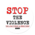 Stop The Violence Sticker by farRockUnderAttack Stop The Violence Sticker