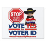 Stop the Vote Burglar yard signs