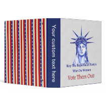 STOP THE WAR ON WOMEN VINYL BINDER