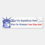 STOP THE WAR ON WOMEN BUMPER STICKER