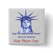 Stop The War On Women Pinback Button