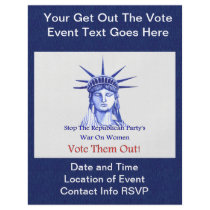 STOP THE WAR ON WOMEN PERSONALIZED FLYER