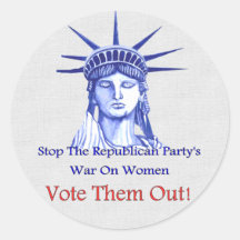 Stop The War On Women Round Stickers