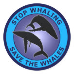 STOP THE WHALING SAVE THE WHALES stickers