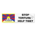 STOP TORTURE -HELP TIBET bumper stickers