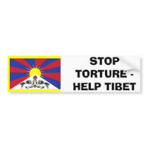 STOP TORTURE -HELP TIBET bumper stickers by bqsunshine STOP TORTURE -HELP TIBET bumper stickers