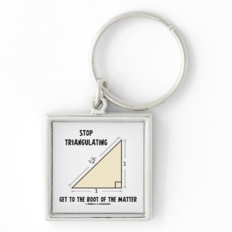 Stop Triangulating Get To The Root Of The Matter keychain