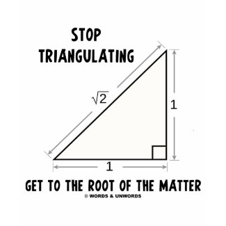 Stop Triangulating Get To The Root Of The Matter shirt