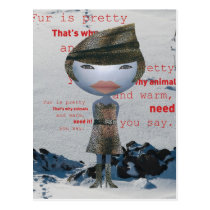 Stop using FUR! postcards