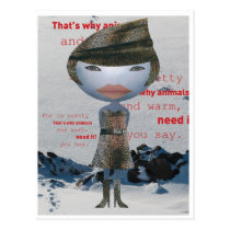 Stop using FUR! postcards