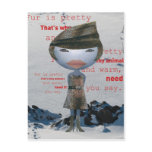 Stop using FUR! Post Card