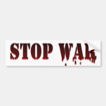 Stop War Bumper Stickers