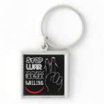 Stop War hug your neighbour Keychain