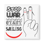 Stop War hug your neighbour Fridge Magnet