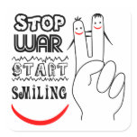 Stop War Start Peace Square Sticker