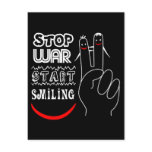 Stop War Start Smiling Postcards