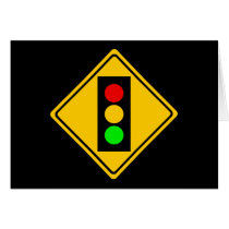 Stoplight Ahead Greeting Card