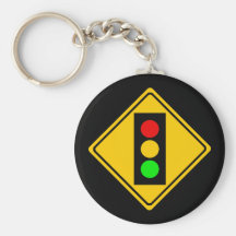 Stoplight Ahead Keychain