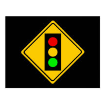 Stoplight Ahead Post Cards