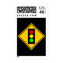 Stoplight Ahead Postage