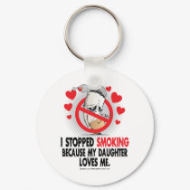 Stopped Smoking Daughter keychains by fightcancertees Stopped Smoking Daughter keychains