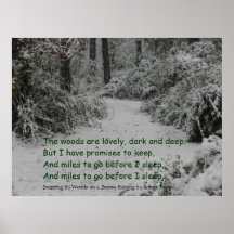 Stopping by Woods Snow Poster
