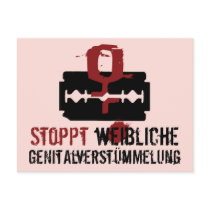 Stoppt weibliche Genitalverstümmelung! postcards
