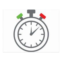stopwatch - alarm timer postcards