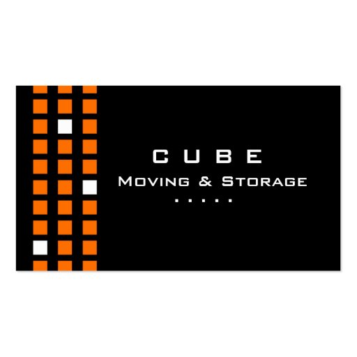 Storage Business Card Box Black Orange (front side)