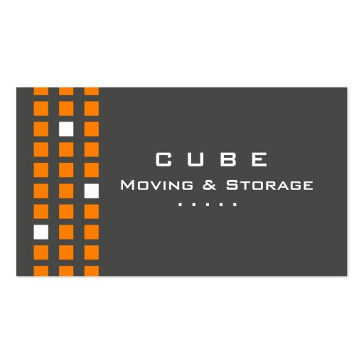 Storage Business Card Box Gray Orange (front side)