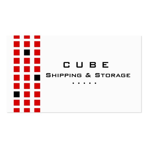 Storage Business Card Box White Red Black (front side)