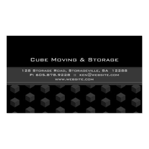 Storage Business Card Cube Box Black Gray 3D (back side)