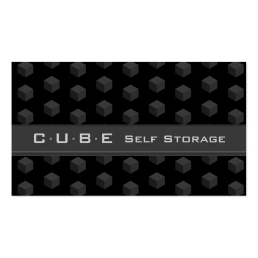 Storage Business Card Cube Box Black Gray 3D (front side)