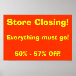 Store Closing Poster