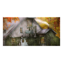 Store - Hollyhocks and Ivy Photo Card Template