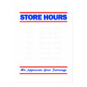 Store Hours Sign posters