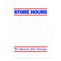 Store Hours Sign posters
