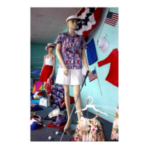 Store Window Display, 4th of July, Chester, CA posters by daysrays Store Window Display, 4th of July, Chester, CA posters